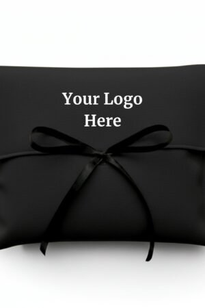 Obsidian Black Cotton Dust Bag Flap Pouch