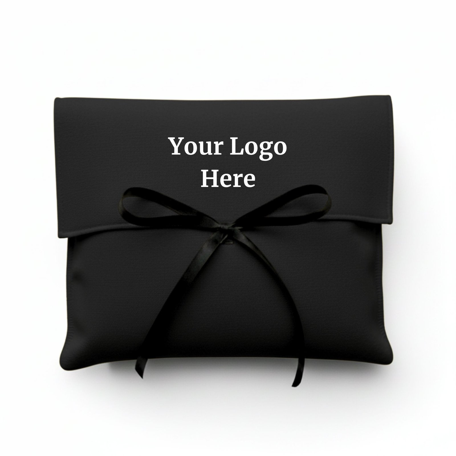 Obsidian Black Cotton Dust Bag Flap Pouch